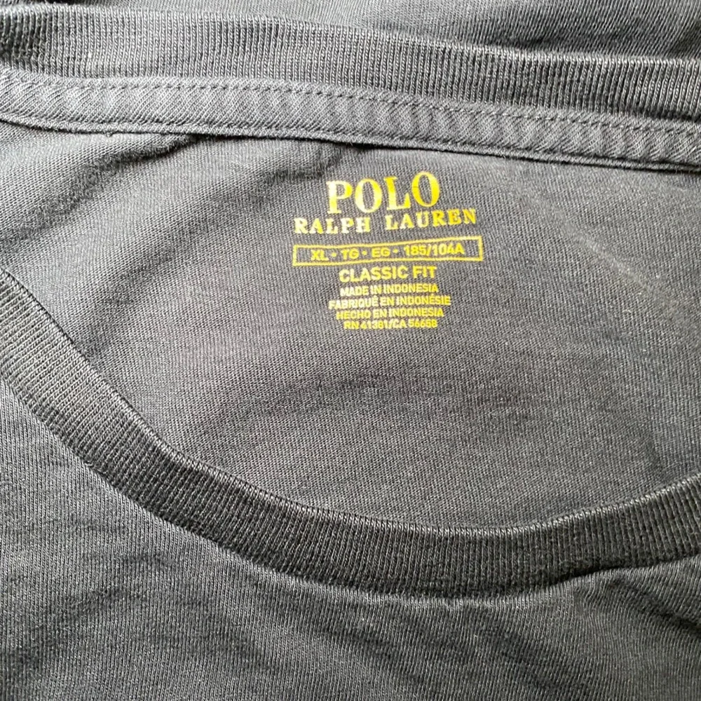 Polo Ralph Lauren Mens XL Long Sleeve T-Shirt Black Classic Fit Cotton Pony Logo